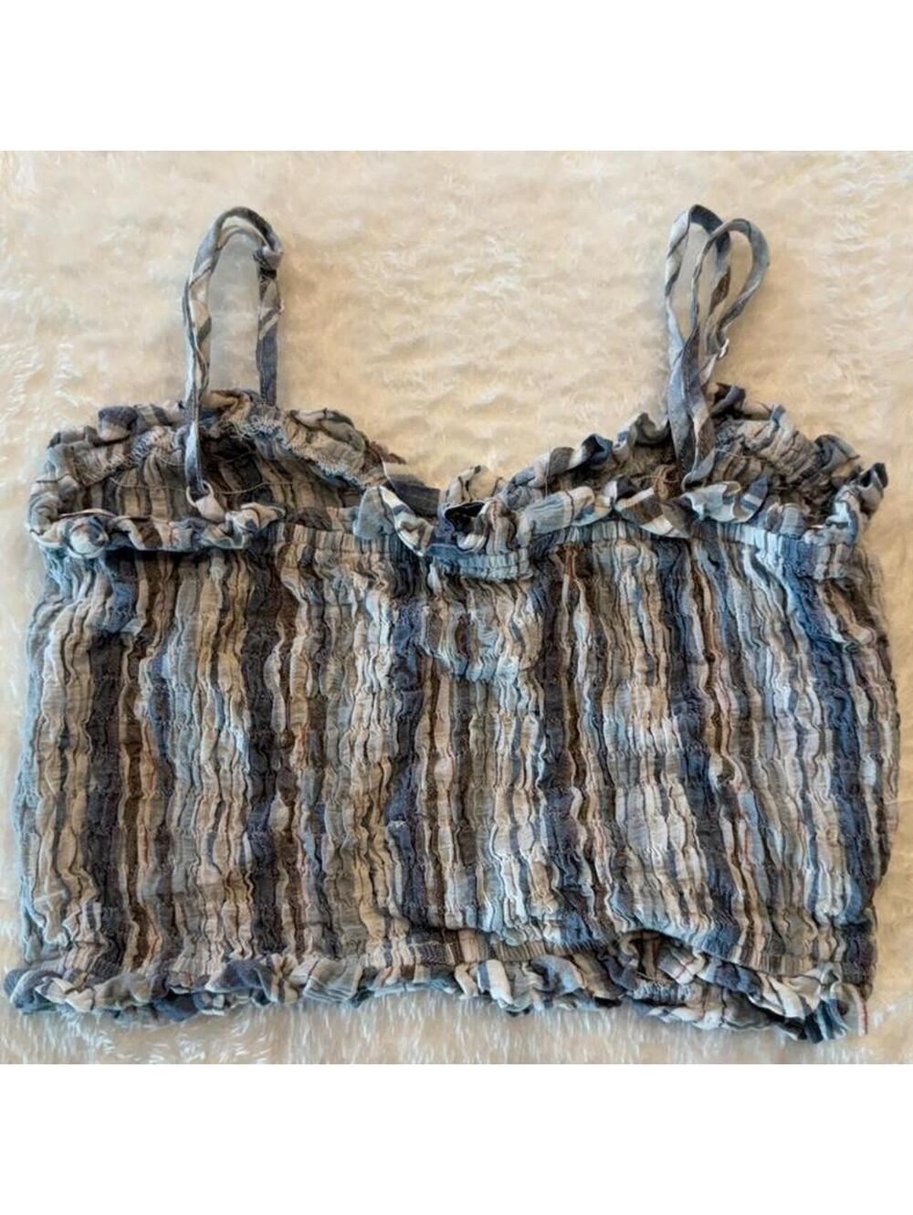 HYFVE Women's Blue and Multi Crop-top